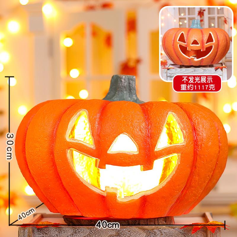 Halloween Pumpkin Lantern Shopping Mall Yard Shop Decoration Scene Arrangement Ornament Luminous Big Pumpkin