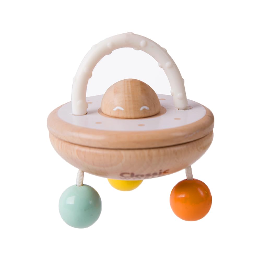 

Classic World UFO Rattle, Half Birthday Gift, Wooden Toy for Girls and Boys, Baby Shower Gift, Newborn Gift, 0 Years Old, 6 Months Old, Toddler Gift,