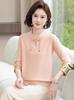 2025 Chinese Style Autumn/Winter Knitwear for Middle-aged and Elderly Women - Fashionable Sweater Base Layer