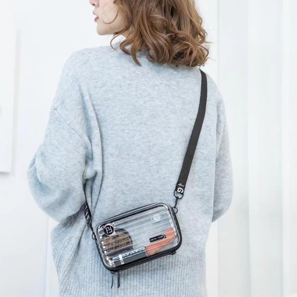 MANATAS Suitcase-Style Shoulder Bag with a Pop Logo and Colorful Design, Small Multi-Case Carry-On Pouch, Lightweight Hard Case, Smartphone Pouch,