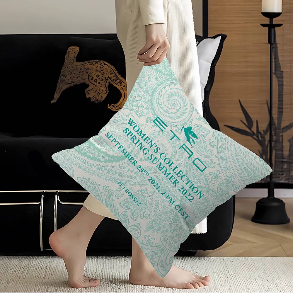 Brand E-Etro Fashion Luxury Personalized Pillow Dust Cover Bedroom Kids Party Decoration Pillowcase Birthday Children Gift