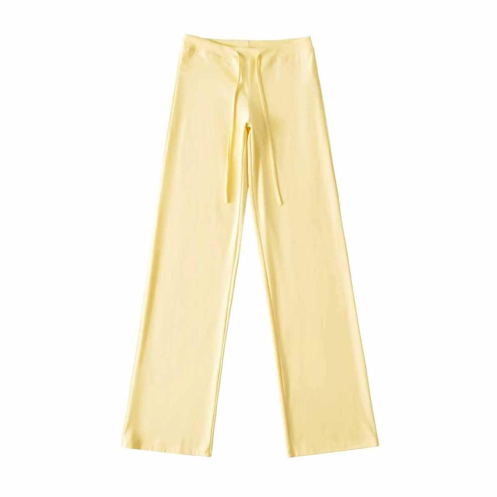 Women's High-Waisted Drapey Drawstring Pants – Casual, Loose-Fit, Mid-Low Waist Sweatpants for Home, Yoga, & Autumn Comfort.