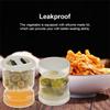 Plastic Vegetable Hourglass Jar Silicone Lid Spice Fresh Keeping Container Kitchen Restaurant Juice Separator Bottle