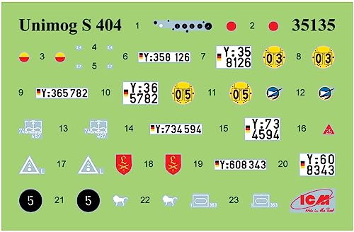 ICM 1/35 Deutscher Unimog S404 Militärlastwagen Plastikmodell 35135