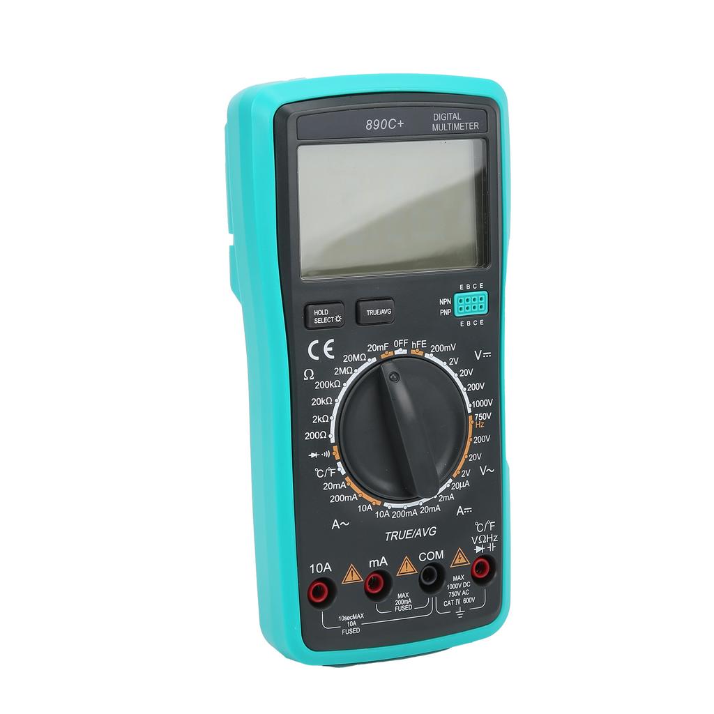 Multimetro Digitale 890C+ con Temperatura Protezione Anti-Bruciatura Automatica Misuratore di Tensione e Corrente
