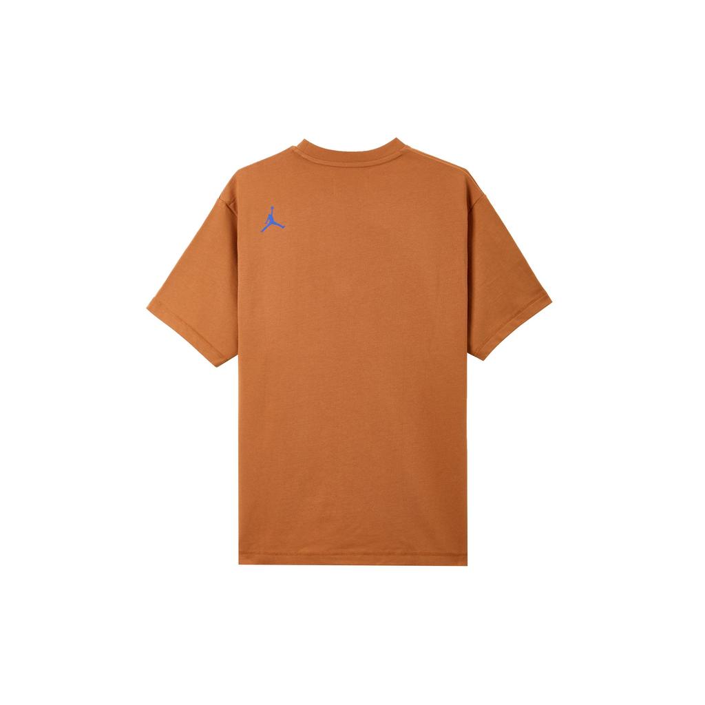 Jordan Letter Print Crew Neck Short Sleeve T-Shirt Men Tops Brown DM3216-220