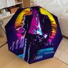1pc Michael Jackson Automatic Folding Umbrella, Portable Collapsible Design, Casual Outdoor Accessory L1202017