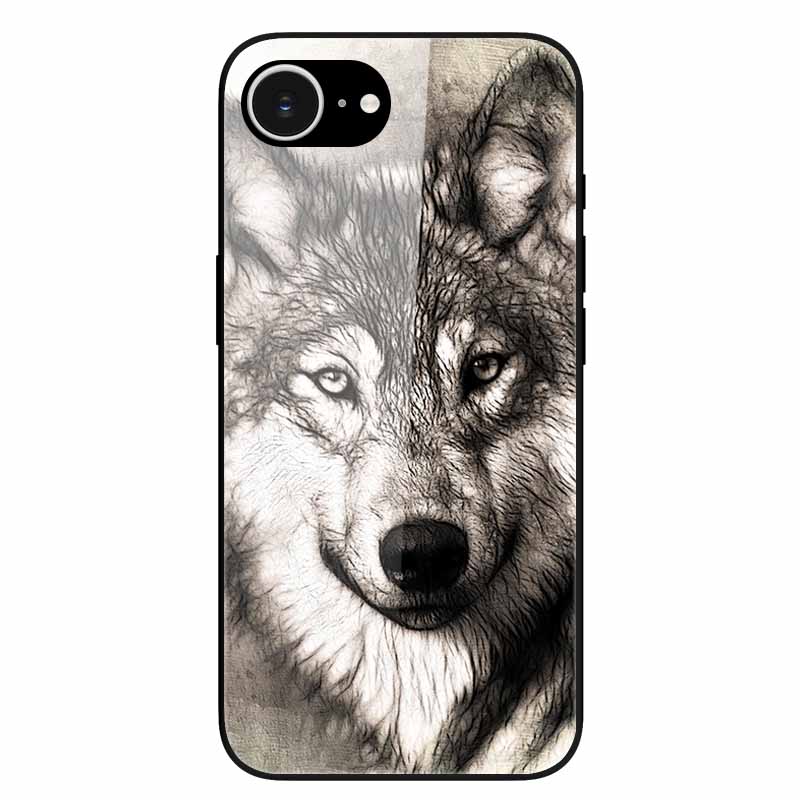 For iPhone 16E 2025 Case Black Bumper Tempered Glass Hard Phone Cases for iPhone16e 16e Back Cover for iPhoneSE SE 2025 Cool New