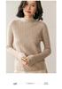 Women's Cashmere Sweater - Autumn/Winter, Half-High Neck, Thin Fit, Long Sleeve Pullover, Fashion Base Layer.