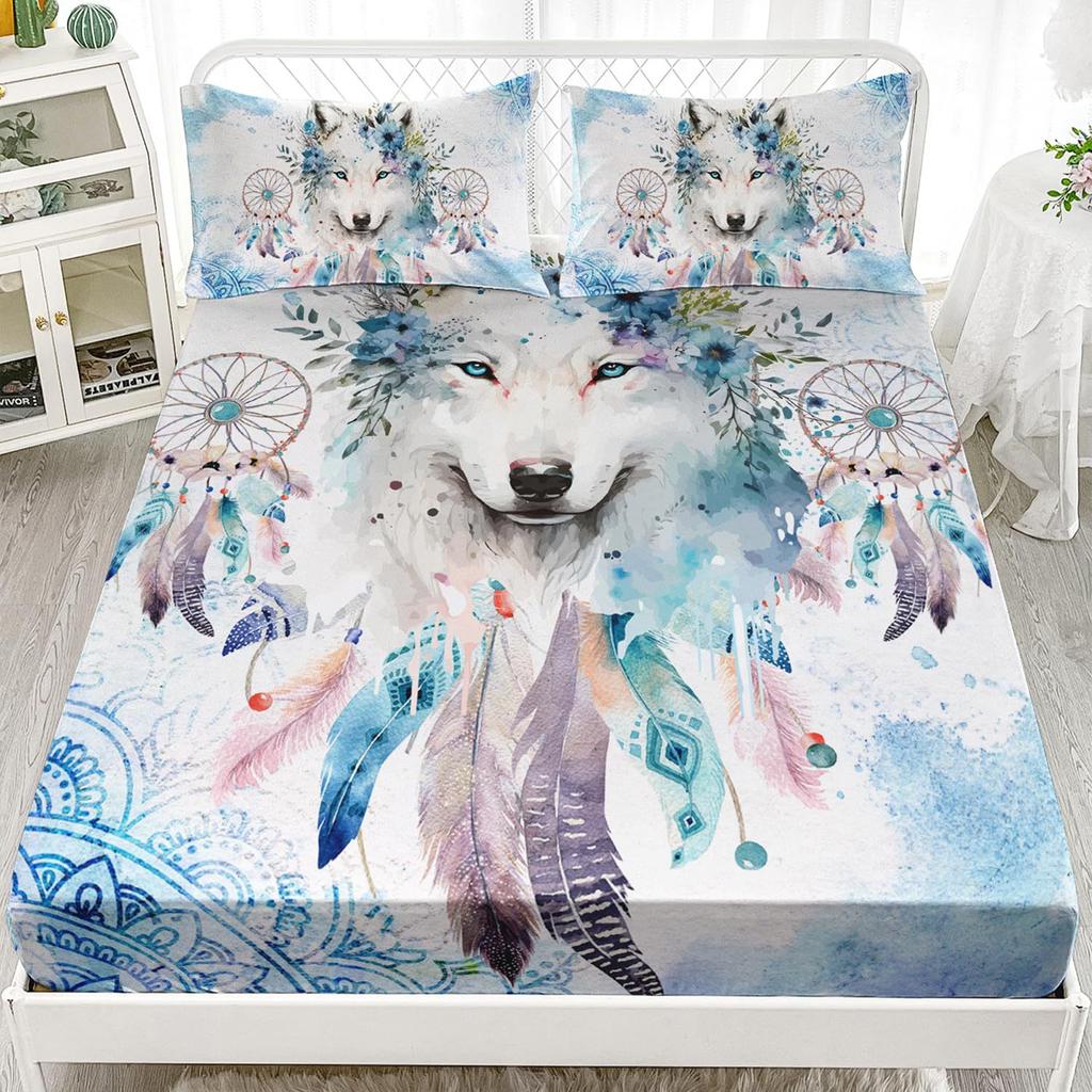 Animal Pattern Mattress Three-Piece Digital Printing Bedding Set, Mattress Three-Piece Set For Children And Adults