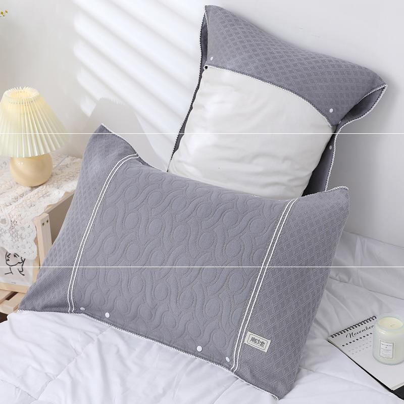 Buckle Design Can Be Fixed and Adjustable Non-slip Slip Off Pillowcase Single Gauze Pillow Cover Magic Pillow Cover Pillow Case