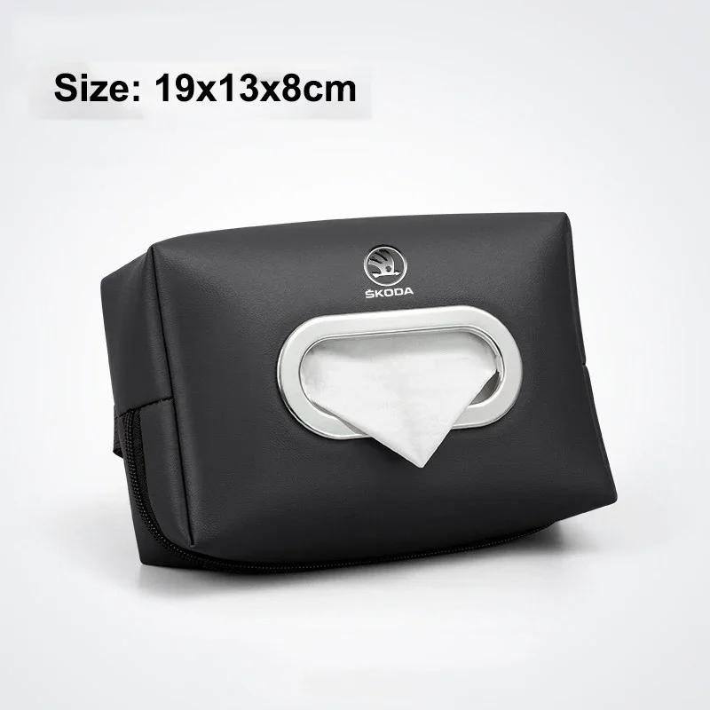 

Universal Car Tissue Box Compatible with Skoda Vehicles/Models with Superb, Octavia, Rapid, Kodiaq, Kamiq чёрный