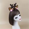 Reindeer Costume Set Reindeer Ears Nose Tail Bowtie Tutu Animal Fancy Costume Kit Accessories for Halloween Cosplay