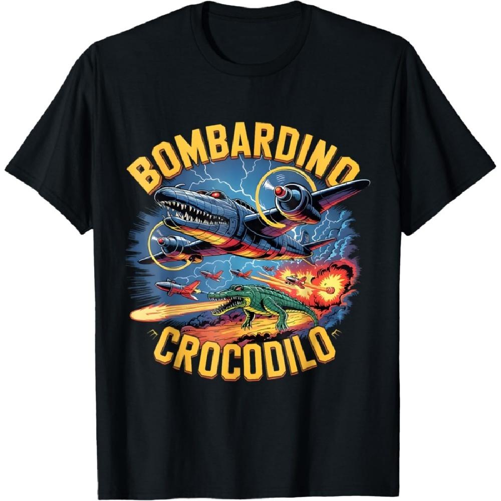 

Футболка Bombardino Crocodilo Italian Brainrot XXXXXL чёрный