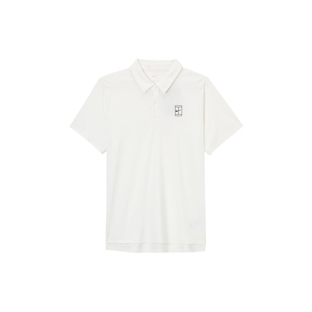 Nike Court Advantage Dri-Fit Moda Cómoda Casual Color Sólido Manga Corta Camiseta de Secado Rápido Hombre Tops Blanco FZ6908100