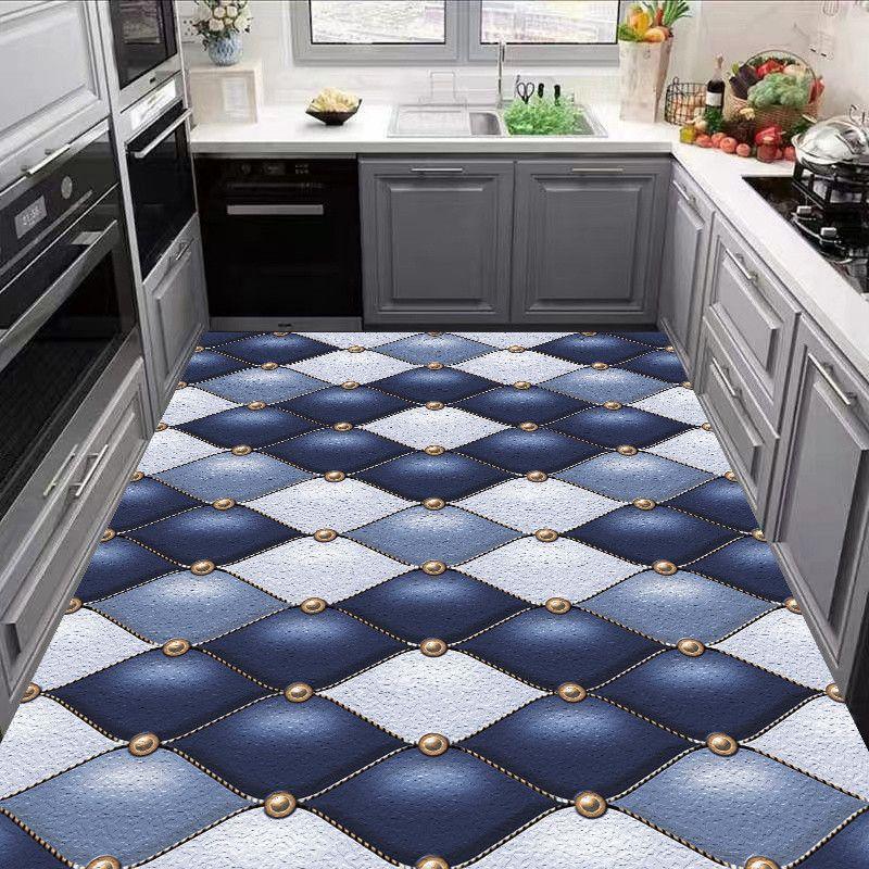 Carpet for Kitchen Pvc Floor Mat Large Size Waterproof Non-slip Carpets Leather Anti-oil Foot Mats Retro Home Decoration Rug