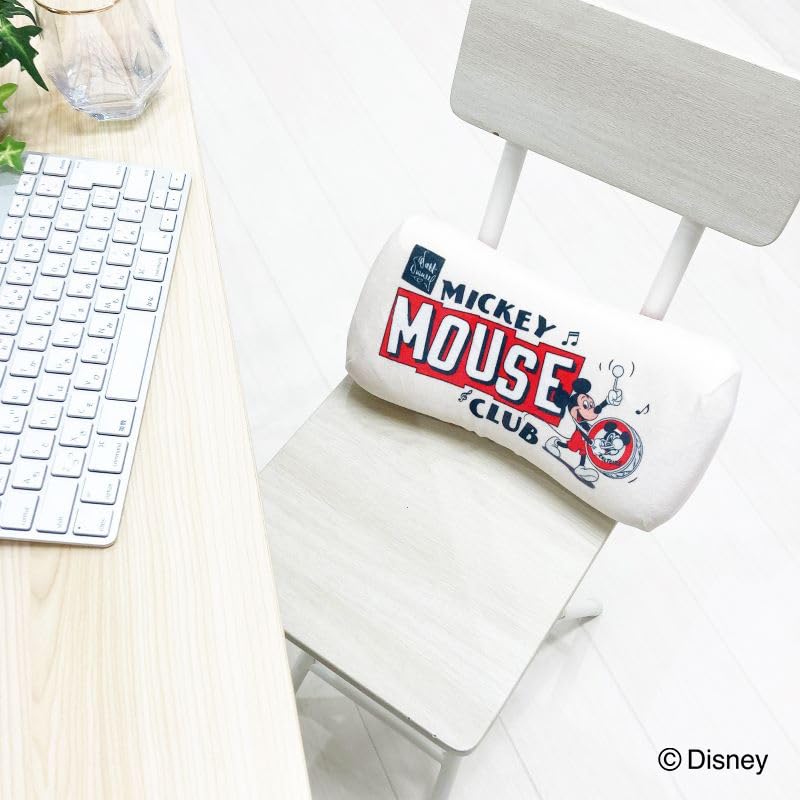 MORIPiLO Morishita Memory Foam Pillow, Mickey Mouse Design, Red, 15x30cm, Soft Plush Cushion, Disney 100th Anniversary Celebration, 4621124