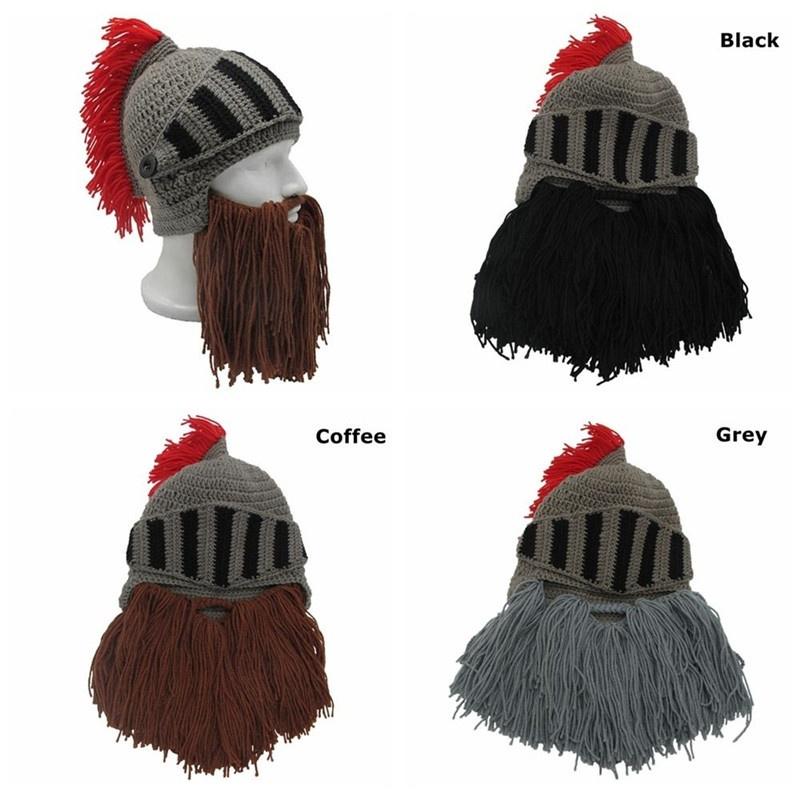 Buy Knitted Hat Red Tassel Roman Knight 