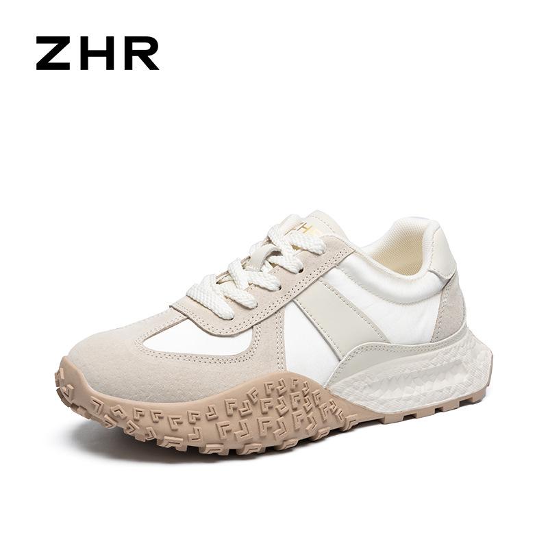 

Женская дышащая спортивная обувь на толстой подошве ZHR 2024 — стильная и удобная для осени 40 бежевый