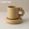 Nordic Ceramic Mug Fat Handle Coffee Cup and Saucer Set High Temperature Heat Insulation Water Self Stirring Drinkware Hot