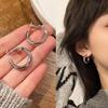 Circle Style Best-Selling Stainless Steel Needle Hiphop Hoop Earrings Women's High-End All-Match