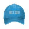 Inspirational God Is Good Colorful Wall Art Washed Baseball Cap Outdoor For Womens Unisex FeUnisex