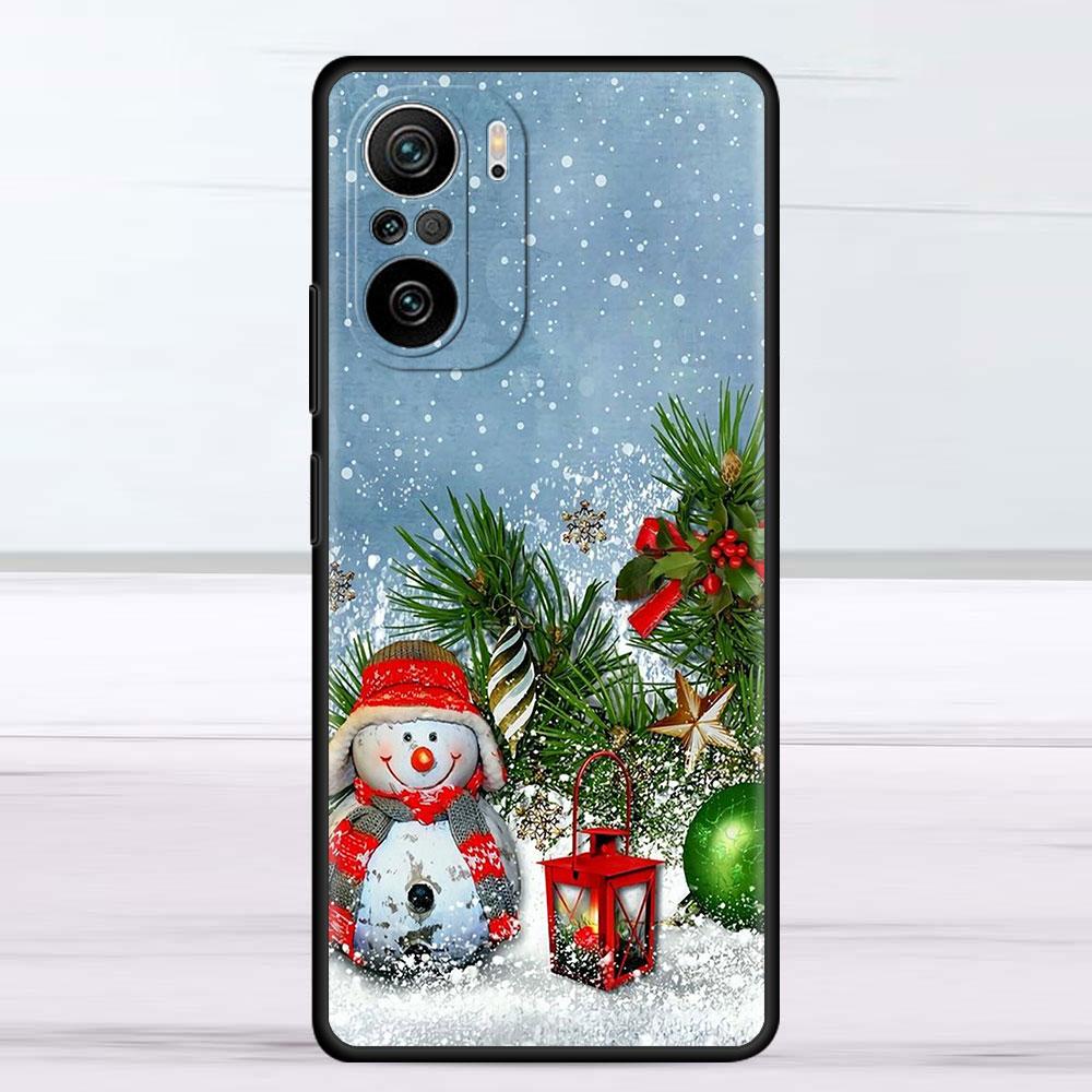 Cartoon Schneemann Weihnachten Fall Für Xiaomi Redmi Hinweis 11 10 9S 9 K40 Pro 7 8 9A 9C 8T 9T 10C 10Pro Silikon Telefon Shell