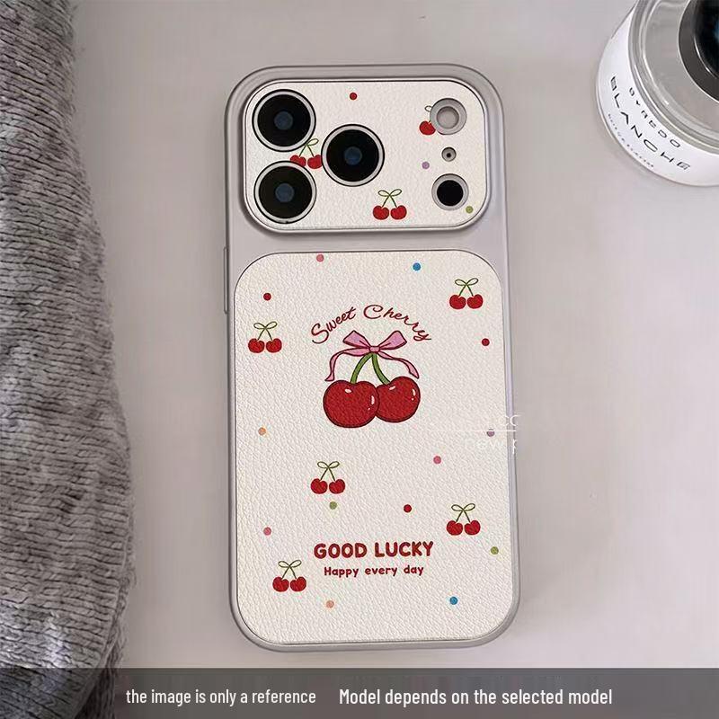 

Red Cherry iPhone Case: Compatible with iPhone 12, 13, 14, 15, 16 Pro Max, 17 - Full Coverage Women s Model iPhone 16 Pro with integrated camera button