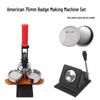 American 75mm Badge Maker for DIY Round Tinplate Fridge Magnets & Pins - Double Flash