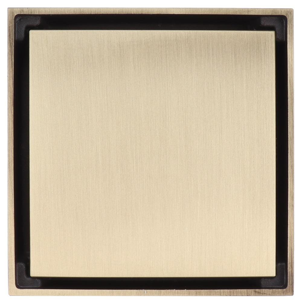 10x10cm/3.9x3.9in Shower Floor Drain Brass Material Floor Drain Strainer Hotel Use