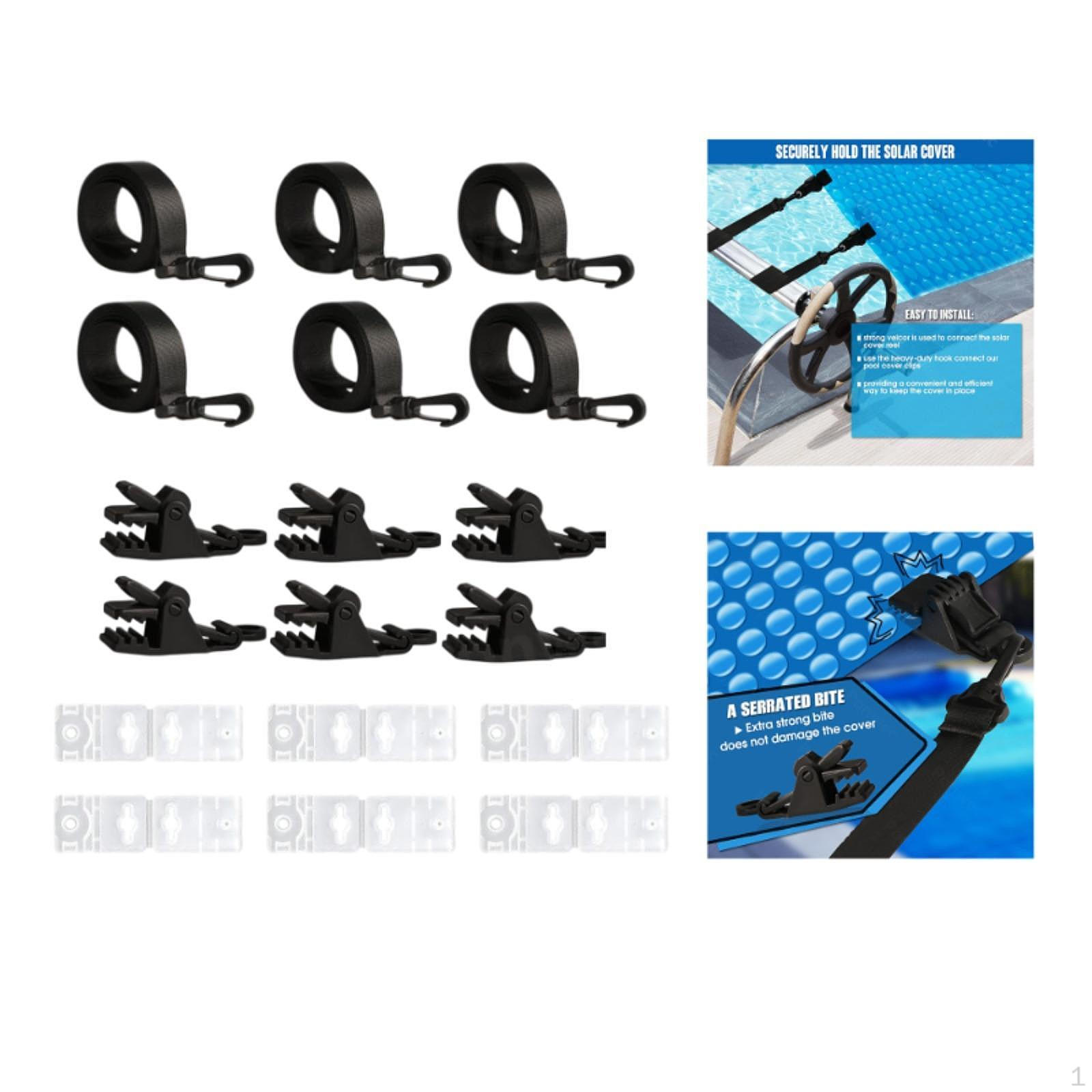 

Регулировка ремня для покрытия бассейна, устойчивые опорные элементы, зажимы