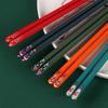 Tableware Japanese Style Different Patterns Non-Slip Safe Fiberglass Chopsticks Set Dishwasher