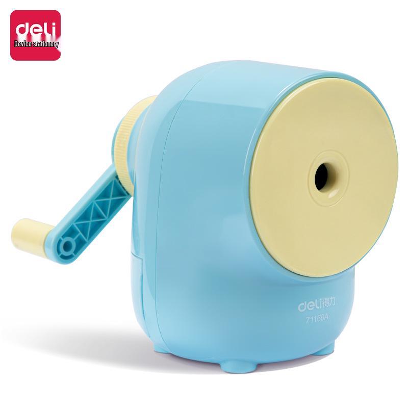 Deli Hand-Crank Pencil Sharpener for Students and Children