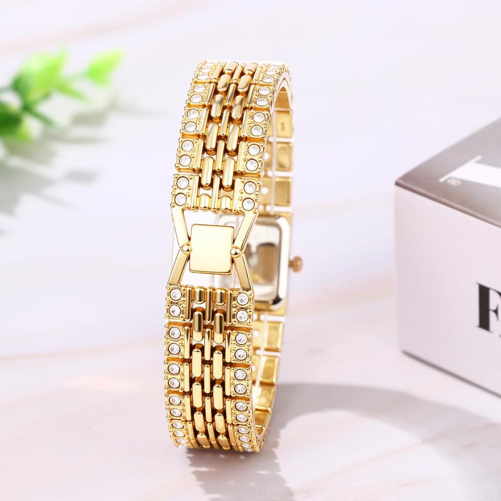 Square Watch Waterproof Diamond Removable Quartz Watch Popular Nice Design Zirconia Analog Cute Birthday Anniversary Christmas Day Gift for Her