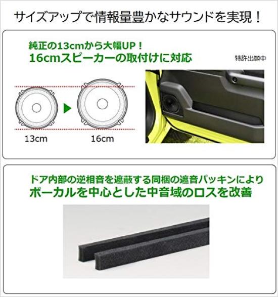 Pioneer Pioneer Speaker Sound Quality Improvement Item Speed Mounting Kit for Suzuki Jimny Carrozzeria UD-K124