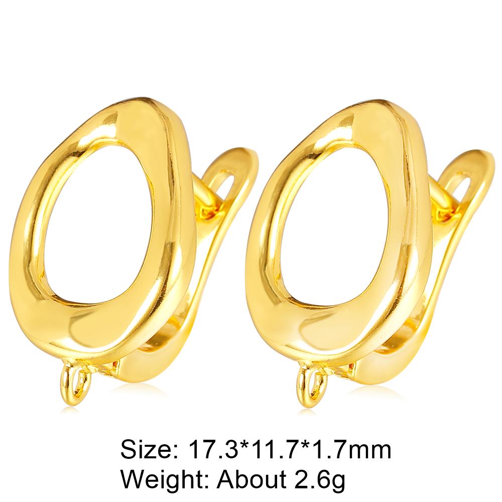 Juya Women Earrings Accessories 4 8Pcs/Lot Gold Silver Plated Shvenzy Ear Wire Fixture Fastener Bale DIY Earring Hooks Clasp