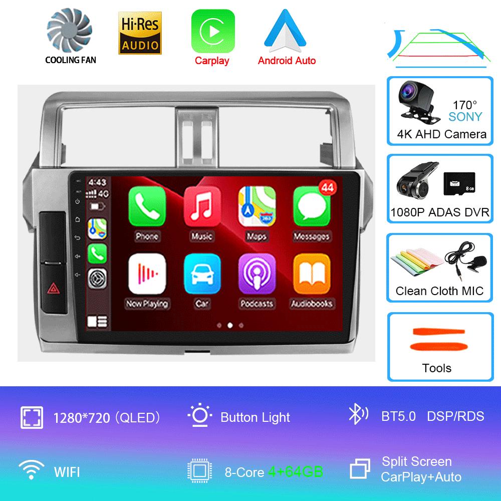 Android 14 Car multimedia Video player radio Stereo For Toyota Land Cruiser Prado 150 2013 2014 2015-2017 7862 2din GPS Carplay