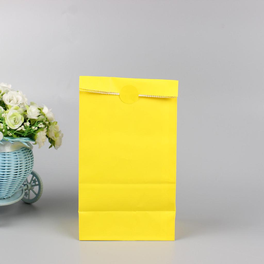 Flat Bottom Kraft Paper Bag for Christmas Gift and Food Packaging
