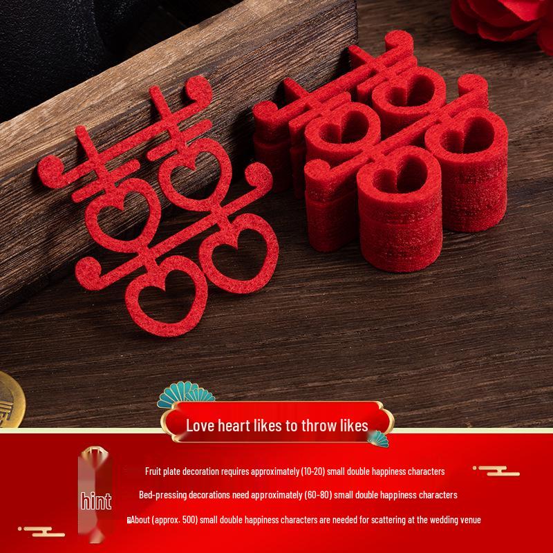 Vliesstoff Doppelglück Hochzeitsdekorationsset