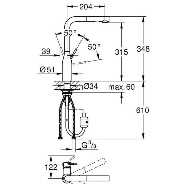 Mixer Grohe Essence New Cool Sunrise 30270Gn0