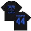 Briar Hockey Graham 44 T-Shirts Briar University Außerhalb des Campus TV-Serie T-Shirt Herren Damen Kleidung Baumwolle T-Shirt