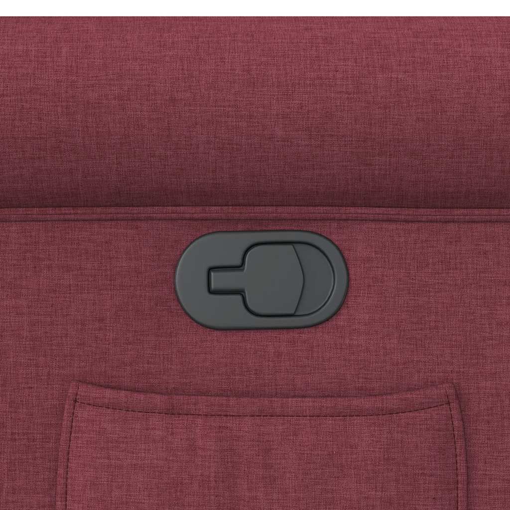 Recliner Chair with Lift Assist Wine Red Fabric