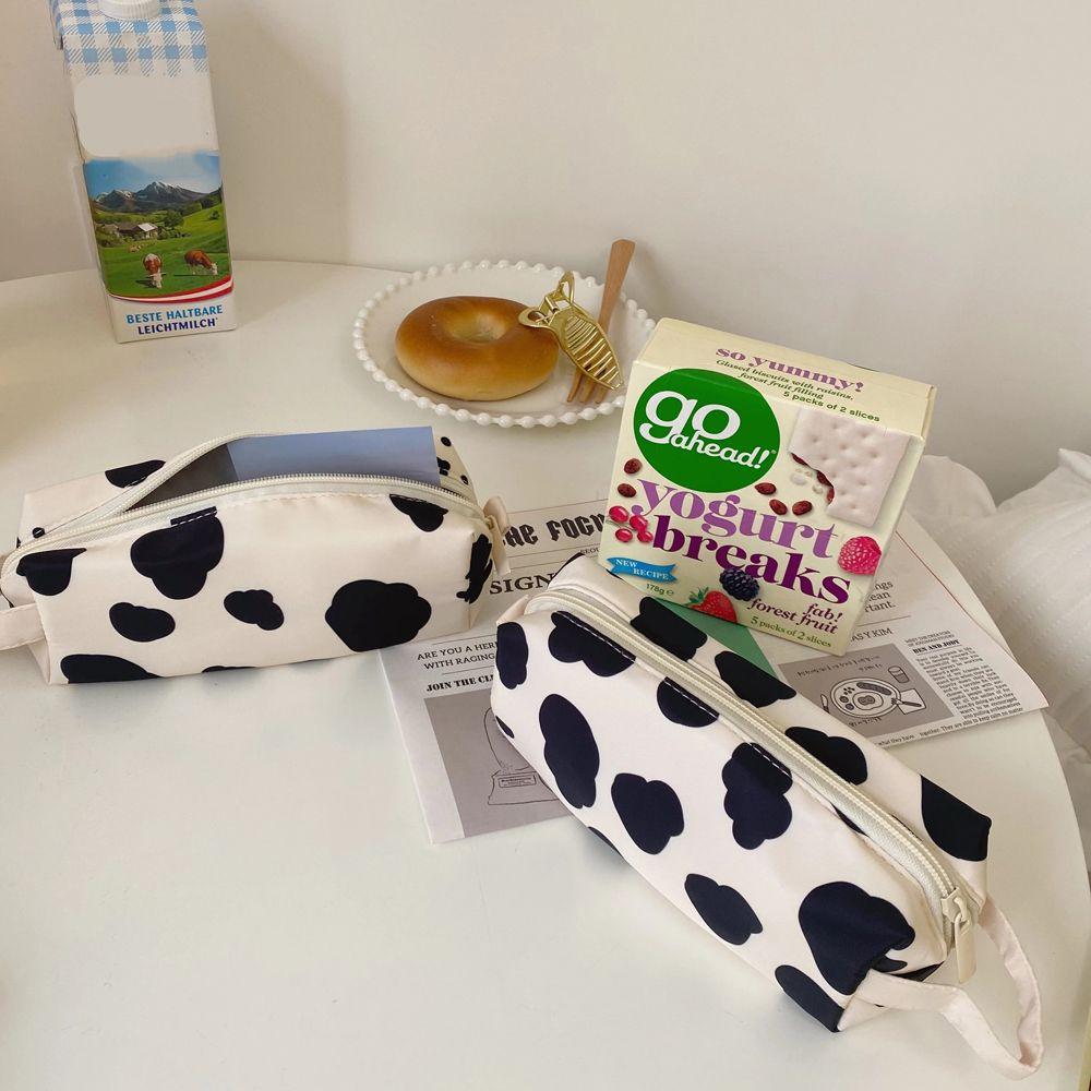

Pen Box Cow Print Makeup Bag Large Capacity Cows Pencil Pouch Stationery Bag Pencil Case Pen Bag Cow