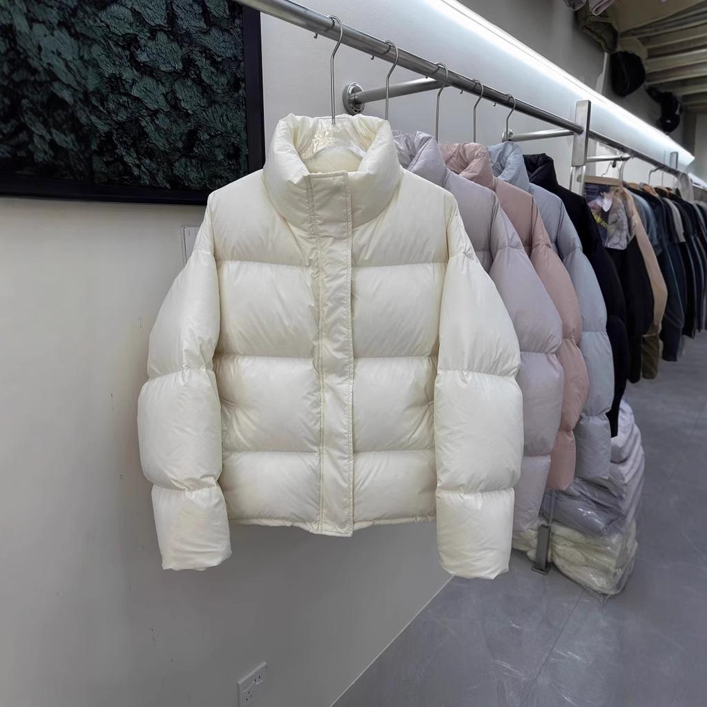 Stand-up Collar Milk Whirring Girlish Short Down Jacket Women's New Loose Foreign Style White Duck Jacket Winter