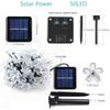 10M/7M Solar String Christmas Lights Outdoor 100/50/20LED 8Mode Waterproof Flower Garden Blossom Lighting Party Home Decoration