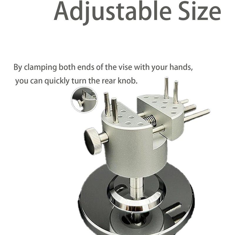A03F-Mini Hobby Vise CNC Aluminum Alloy 50Mm Clamping Width 360° Swivel Adjustable Pin Vise