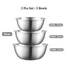 Set of 3 Stainless Steel Mixing Set Small Thicker Salad Bowls Set Easy Clean Nesting Bowls for Space Saving Storage for Baking