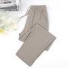 Women's High Rise Wide Leg Pants Straight Leg Cargo Pants Thin Quick Dry Solid Drawstring Casual Summer Trousers
