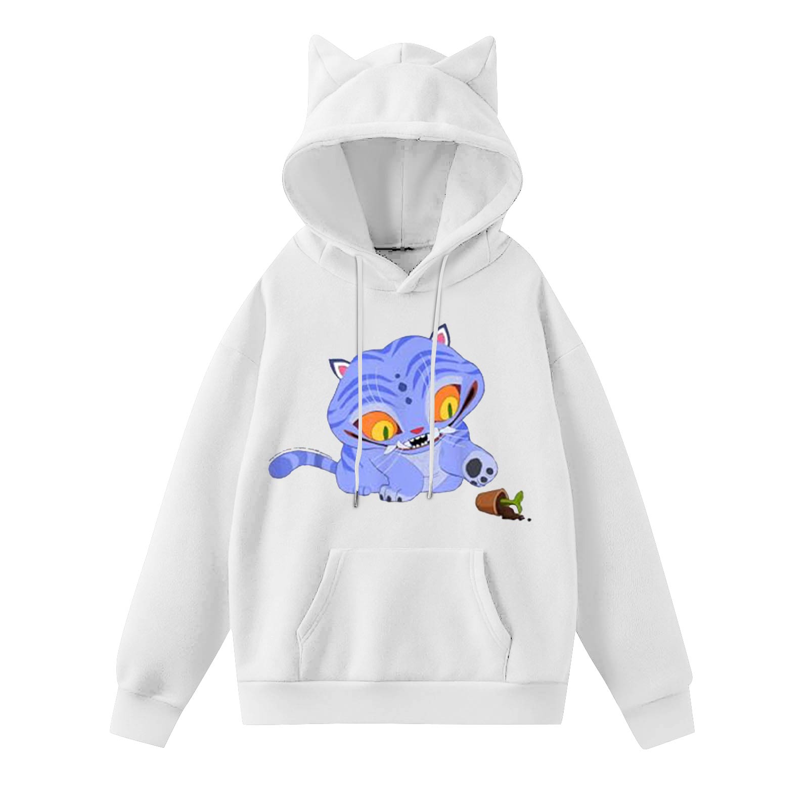 

Женская мода повседневная толстовка с капюшоном с длинным рукавом и круглым вырезом с карманами XL