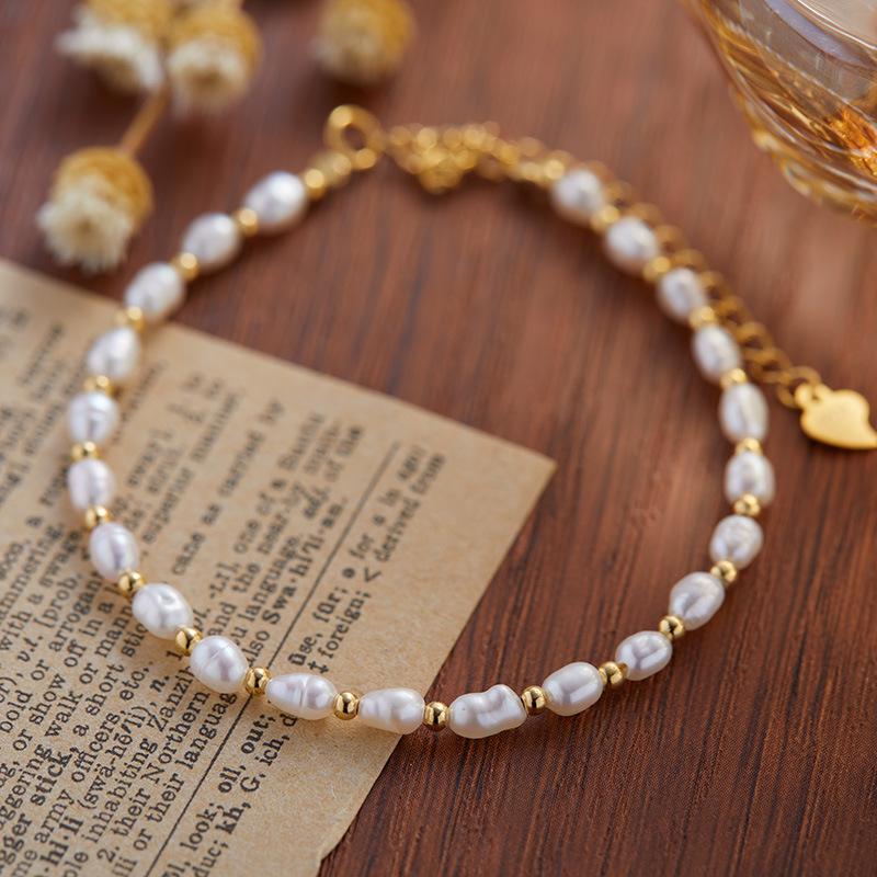 

Natural Freshwater Pearl Boutique Millet Bead Bracelet For Women With S925 Sterling Silver Beaded Xiaohongshu Model